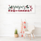 Mooi seizoen Groeten Rood Groen Kerstmis Spandoek (Insitu)