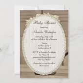 Mooi Sepia Mason Jar & Daisies Baby shower Kaart (Achterkant)