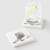 Mooi Shar Pei Marmeren Onderzetter (Zijkant)