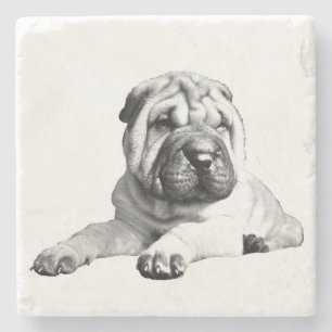 Mooi Shar Pei Marmeren Onderzetter