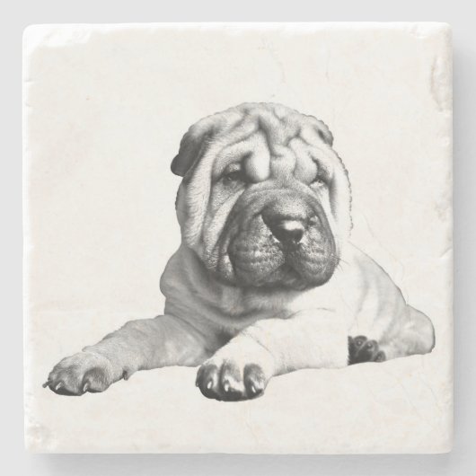 Mooi Shar Pei Marmeren Onderzetter (Voorkant)