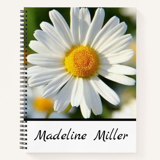 Mooi Shasta Daisy | Aangepaste Floral Notitieboek (Voorkant)