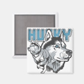 Mooi Siberian Husky Magneet (Voorkant / Achterkant)