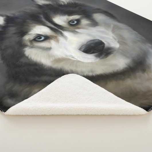Mooi Siberian Husky Sherpa Blanket Sherpa Deken (3/4)