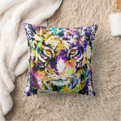 Mooi Sierkussen Tiger | Kleurrijke tijger (Deken)