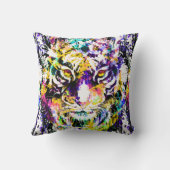 Mooi Sierkussen Tiger | Kleurrijke tijger (Achterkant)