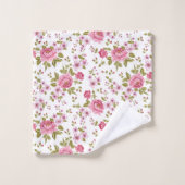 Mooi sierlijk rozen bloemenpatroon bad handdoek (Wasdoekje)