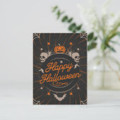 Mooi Sinaasappel Happy Halloween Briefkaart (Staand voorkant)