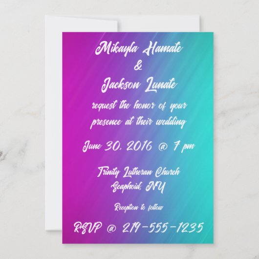 Mooi Skelet Bruid Bruiloft Uitnodiging (Achterkant)