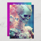 Mooi Skelet Bruid Bruiloft Uitnodiging (Voorkant / Achterkant)