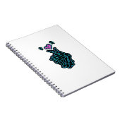 Mooi skelet handen met een hartsignaal voor H Notitieboek (Rechterzijde)