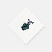 Mooi skelet handen met een hartsignaal voor H Servet (Hoek)