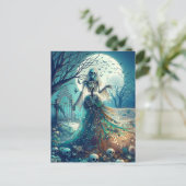 Mooi skelet op het kerkhof feestdagenkaart (Staand voorkant)