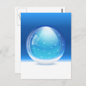 Mooi sneeuwwereldbol briefkaart (Voorkant / Achterkant)