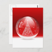 Mooi sneeuwwereldbol briefkaart (Voorkant / Achterkant)