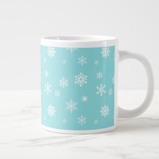 Mooi Snowflake-patroon Grote Koffiekop (Rechts)