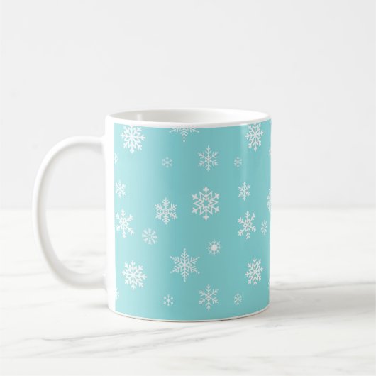 Mooi Snowflake-patroon Koffiemok (Links)