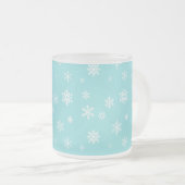 Mooi Snowflake-patroon Matglas Koffiemok (Voorkant rechts)