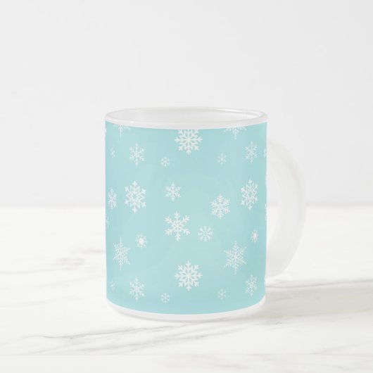 Mooi Snowflake-patroon Matglas Koffiemok (Voorkant rechts)