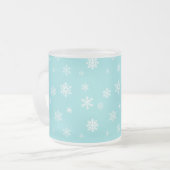 Mooi Snowflake-patroon Matglas Koffiemok (Voorkant links)