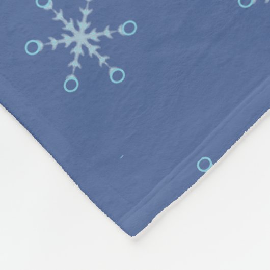 Mooi Snowflake-patroon op Sky Blue Fleece Deken (Hoek)