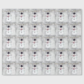 Mooi, snowman met kerstmis cadeaupapier (Vlak)