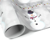 Mooi, snowman met kerstmis cadeaupapier (Rol Hoek)