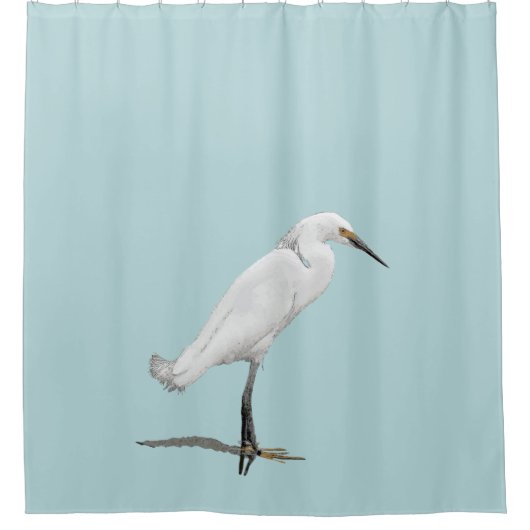 Mooi Snowy Egret Douchegordijn (Voorkant)