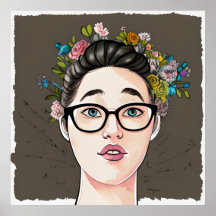 Mooi soort nerdy meisje