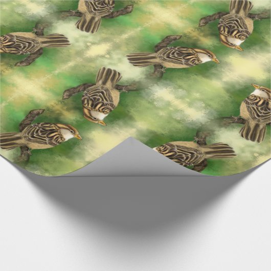 Mooi Sparrow inpakpapier (Hoek)