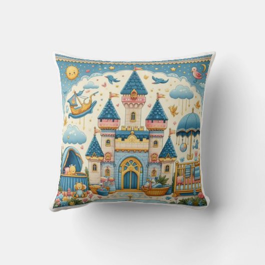 Mooi sprookje kasteel Sierkussen (Achterkant)