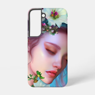 Mooi sprookjesachtige bloemen in haar fantasie kun samsung galaxy hoesje