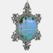 Mooi Sri Lanka Tin Sneeuwvlok Ornament (Links)