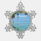 Mooi Sri Lanka Tin Sneeuwvlok Ornament (Voorkant)