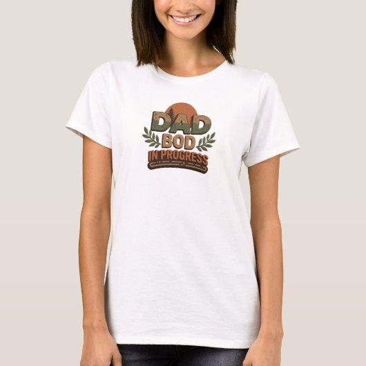Mooi & Stijlvol DAD BOG PROGRESS Draagbare Kunst T-shirt (Voorkant)