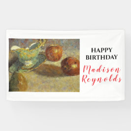 Mooi stilleven met Antiek en fruit Spandoek