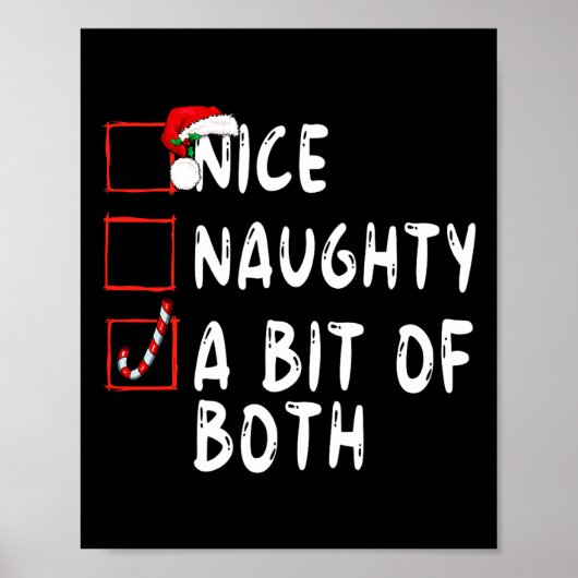 Mooi stout een beetje van beide kerst kerstman cl poster (Voorkant)