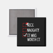 Mooi stout, het was het waard grappig kerst magneet (Voorkant / Achterkant)