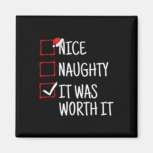 Mooi stout, het was het waard grappig kerst magneet (Voorkant)