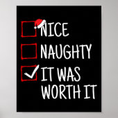 Mooi stout, het was het waard grappig kerst poster (Voorkant)