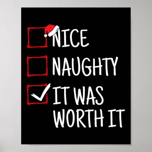 Mooi stout, het was het waard grappig kerst poster (Voorkant)