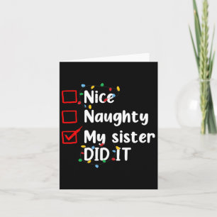 Mooi stout mijn zus deed het Xmas familie Mannen v Kaart