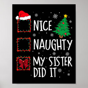 Mooi stout mijn zus deed het Xmas familie Mannen v Poster