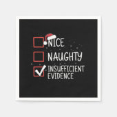 Mooi stout onvoldoende bewijs kerst grappig servet (Voorkant)