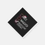 Mooi stout onvoldoende bewijs kerst grappig servet (Hoek)