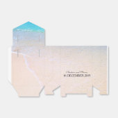 Mooi strand / bestemming bruiloft gepersonaliseerd bedankdoosjes (Uitgevouwen)