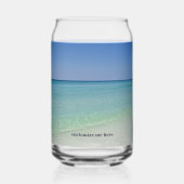 Mooi strand Business Oceaan Blikvorm Glas (Achterkant)