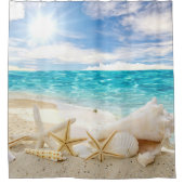 Mooi strand douchegordijn (Voorkant)