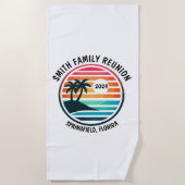 Mooi strand, familie reünie, aangepaste vakantie strandlaken (Voorkant)