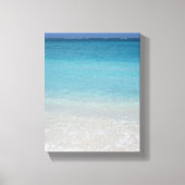 Mooi strand | Foto van Turks- en Caicoseilanden Canvas Afdruk (Voorkant)